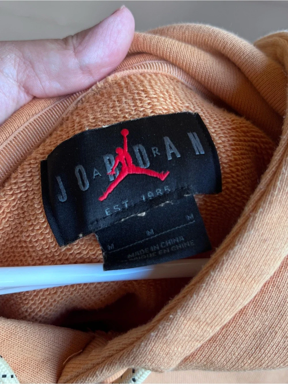 Air Jordan x Maison Château Rouge Hoodie Orange Pullover 2022 Men's Size M